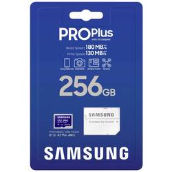 Samsung PRO Plus paměťová karta microSDXC 256 GB A2 Application Performance Class, v30 Video Speed Class, UHS-I vč. SD adaptéru