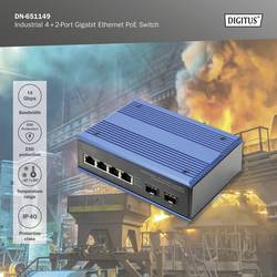 Digitus DN-651149 DN-651149 průmyslový ethernetový switch 4x2 porty 1 GBit/s