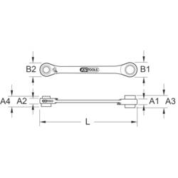 KS Tools 5034657 503.4657 oboustranný očkový klíč Délka klíče (cm) (jen pro nadpis) 14 - 19 mm