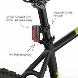 FISCHER FAHRRAD sada světel na kolo TWIN-60/30/15 LED černá