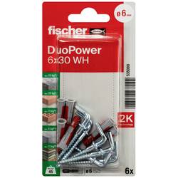 Fischer 535000 DuoPower 6 x 30 WH K NV sada hmoždinek 30 mm 6 mm 1 sada