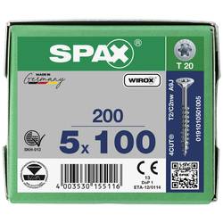 SPAX 0191010501005 R 88091 Senkkopf/T-STAR TG šroub do dřeva 5 mm 100 mm T-STAR plus ocel WIROX 200 ks