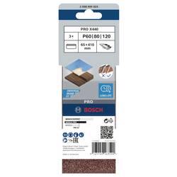 Bosch Accessories 2608606023 sada brusného pásu Zrnitost 60, 80, 100 (d x š) 410 mm x 65 mm 1 sada