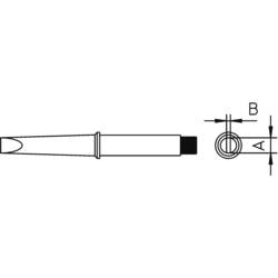 Weller 4CT5A7-1 pájecí hrot dlátový, rovný Velikost hrotů 1.6 mm Délka hrotů 62.3 mm Obsah 1 ks