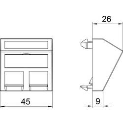 OBO Bettermann 6119238 kryt nosič datové techniky (š x v x h) 45 x 45 x 26 mm 1 ks bílá