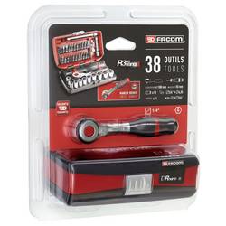 Facom sada nástrčných klíčů, metrický, 1/4 (6,3 mm), 17dílná, R.360NANOPB