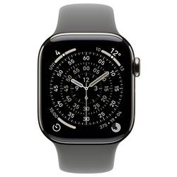 Apple Watch Series 11 GPS + Cellular 42 mm Titanový kryt sportovní náramek Kamenně šedá M/L