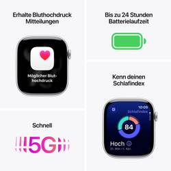 Apple Watch Series 11 GPS + Cellular 42 mm Titanový kryt sportovní náramek Kamenně šedá M/L
