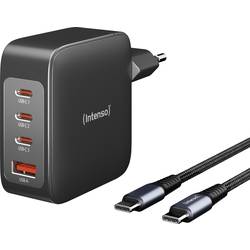 Intenso W140A3C + C520C black USB nabíječka, GaN, USB Power Delivery (USB-PD) , 3x USB-C®, 1x USB A , 140 W, QC 4+, USB PD 3.1, PPS, černá