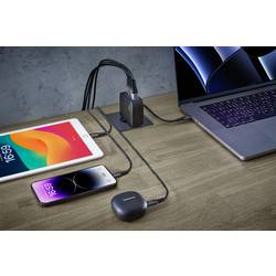 Intenso W140A3C + C520C black USB nabíječka, GaN, USB Power Delivery (USB-PD) , 3x USB-C®, 1x USB A , 140 W, QC 4+, USB PD 3.1, PPS, černá