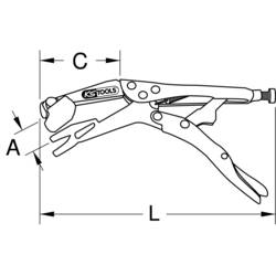 KS Tools 1151180 kleště samosvorné ploché 240.0 mm