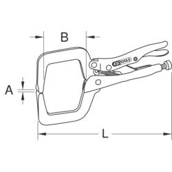 KS Tools 1152008 kleště samosvorné kulaté 0 - 45 mm 165 mm