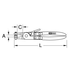 KS Tools 1151047 kleště na hadicové spony 220.0 mm 1 ks