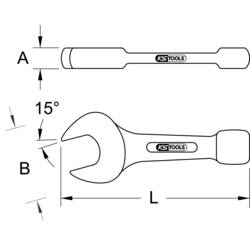 KS Tools 5172270 517.2270 plochý klíč/otvírák lahví Délka klíče (palce) (jen pro nadpis) 2 1/8