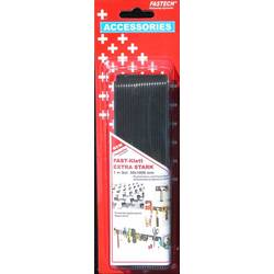 FASTECH® 730-330-1C pásek se suchým zipem, zalepení hotmelt , háčková a flaušová část, extra silná, (d x š) 1000 mm x 50 mm, černá, 1 pár