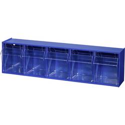 Allit 464430 skladové oddělení se sklopnými krabicemi VarioPlus ProFlip 5 stohovatelné (š x v x h) 600 x 165 x 135 mm modrá, transparentní 1 ks