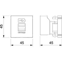 OBO Bettermann 6105300 přístrojová vložka (š x v) 45 mm x 45 mm 1 ks bílá