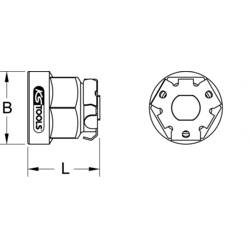 KS Tools 503.4293 5034293 bitový adaptér 13 mm 21 mm 1 ks