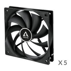 Arctic ARCTIC F12 - Rev 3 - Gehäuselüfter - 120 mm - Schwarz (Packung mit 5) PC větrák s krytem černá (š x v x h) 120 x 25 x 120 mm