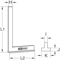 KS Tools 300.0311 3000311 úhelník truhlářský