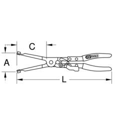 KS Tools 150.1560 Kleště na objímku výfuku, 310 mm