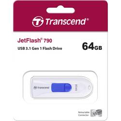 Transcend JetFlash® 790 USB flash disk 64 GB bílá, modrá TS64GJF790W USB 3.1