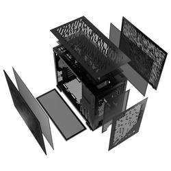 ADATA VALOR AIR midi tower PC skříň černá