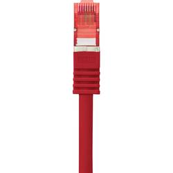 Renkforce RF-5136974 RJ45 síťové kabely, propojovací kabely CAT 6 S/FTP 1.00 m červená s ochranou, pozlacené kontakty, samozhášecí 1 ks