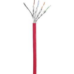 Renkforce RF-5136974 RJ45 síťové kabely, propojovací kabely CAT 6 S/FTP 1.00 m červená s ochranou, pozlacené kontakty, samozhášecí 1 ks
