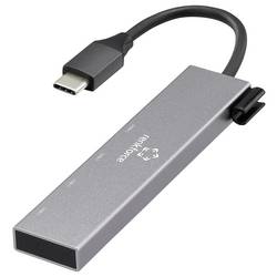 Renkforce RF-6902308 USB Hub 4 porty USB-C® USB 3.2 Gen2 10 GBit/s s konektorem USB C šedá RF-USBCH-205