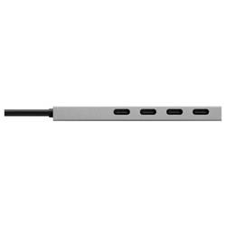 Renkforce RF-6902308 USB Hub 4 porty USB-C® USB 3.2 Gen2 10 GBit/s s konektorem USB C šedá RF-USBCH-205