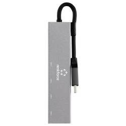 Renkforce RF-6902308 USB Hub 4 porty USB-C® USB 3.2 Gen2 10 GBit/s s konektorem USB C šedá RF-USBCH-205