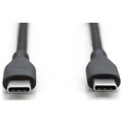 Digitus Kabel USB-C USB 2.0 USB-C ® zástrčka 2.00 m černá (matná) Vynikající odolnost proti stárnutí, flexibilní provedení, flexibilní vnitřní vodič, Dobrá