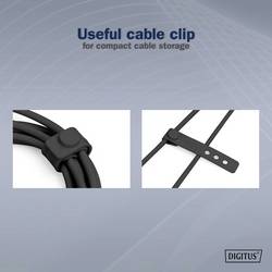 Digitus Kabel USB-C USB 2.0 USB-C ® zástrčka 1.00 m černá (matná) Vynikající odolnost proti stárnutí, flexibilní provedení, flexibilní vnitřní vodič, Dobrá