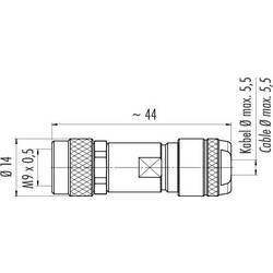 binder 99 0426 115 08 99 0426 115 08-20 Kabelová zásuvka, 1 ks