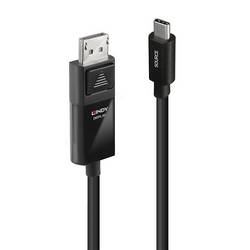 LINDY Kabel pro displeje USB-C® DisplayPort 1.4 USB-C ® zástrčka, Konektor DisplayPort 2.00 m černá 43342