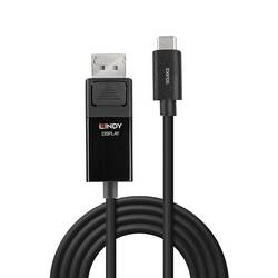 LINDY Kabel pro displeje USB-C® DisplayPort 1.4 USB-C ® zástrčka, Konektor DisplayPort 2.00 m černá 43342