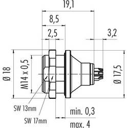 binder 09 4932 081 08 09 4932 081 08-20 přírubová zásuvka , 1 ks