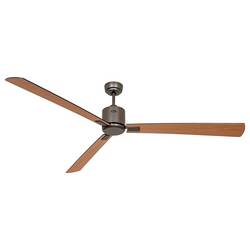CasaFan ECO NEO III 180-4 BZ-SW/TK WiFi Flügel Schwarz/Teak stropní ventilátor 28 W (Ø x v) 180 cm x 360 mm bronzová s dálkovým ovládáním, s časovačem, vhodný