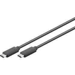 Goobay USB kabel USB 3.2 Gen1 USB-C ® zástrčka 2 m černá oboustranně zapojitelná zástrčka, hliníková zástrčka, kulatý vodič, PVC plášť 66508