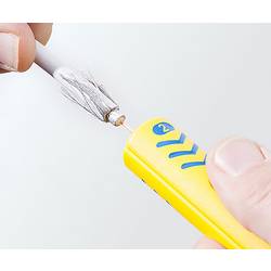 Jokari 30600 Secura Coaxi No.1 odizolovací nástroj Vhodné pro odizolovací kleště koaxiální kabel, PVC kulaté kabely 4.8 do 7.5 mm RG58, RG59 Vhodné pro značku