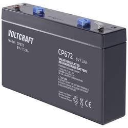 VOLTCRAFT CE6V/7Ah VC-12713945 olověný akumulátor 6 V 7.2 Ah olověný se skelným rounem (š x v x h) 151 x 100 x 34 mm plochý konektor 4,8 mm bezúdržbové
