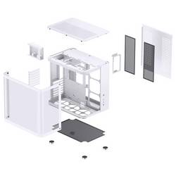 Jonsbo TK-2 2.0 Tempered Glass midi tower PC skříň bílá