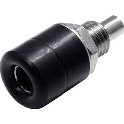 TRU COMPONENTS sada laboratorních zástček zásuvka, vestavná vertikální černá 10 ks