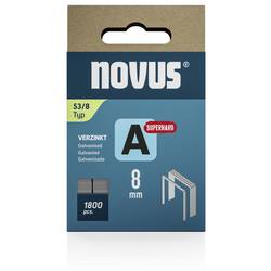 Novus Tools 042-0775 svorky z jemného drátu Typ 53 1800 ks Rozměry (d x š) 8 mm x 11.3 mm