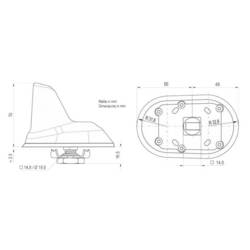 Blaupunkt DAB-A-GPS-a Shark DAB střešní anténa