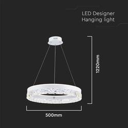 V-TAC VT-7581 23099 LED závěsný lustr LED Energetická třída (EEK2021): E (A - G) 25 W bílá