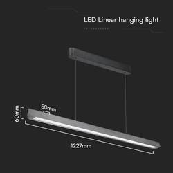 V-TAC VT-7-35-MG 23347 LED závěsný lustr LED LED Energetická třída (EEK2021): F (A - G) 36 W šedá
