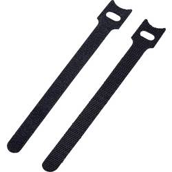 Basetech STD-150 kabelový manažer na suchý zip ke spojování háčková a flaušová část (d x š) 150 mm x 13 mm černá 10 ks