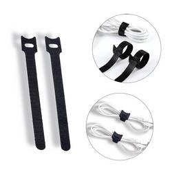 Basetech STD-150 kabelový manažer na suchý zip ke spojování háčková a flaušová část (d x š) 150 mm x 13 mm černá 10 ks